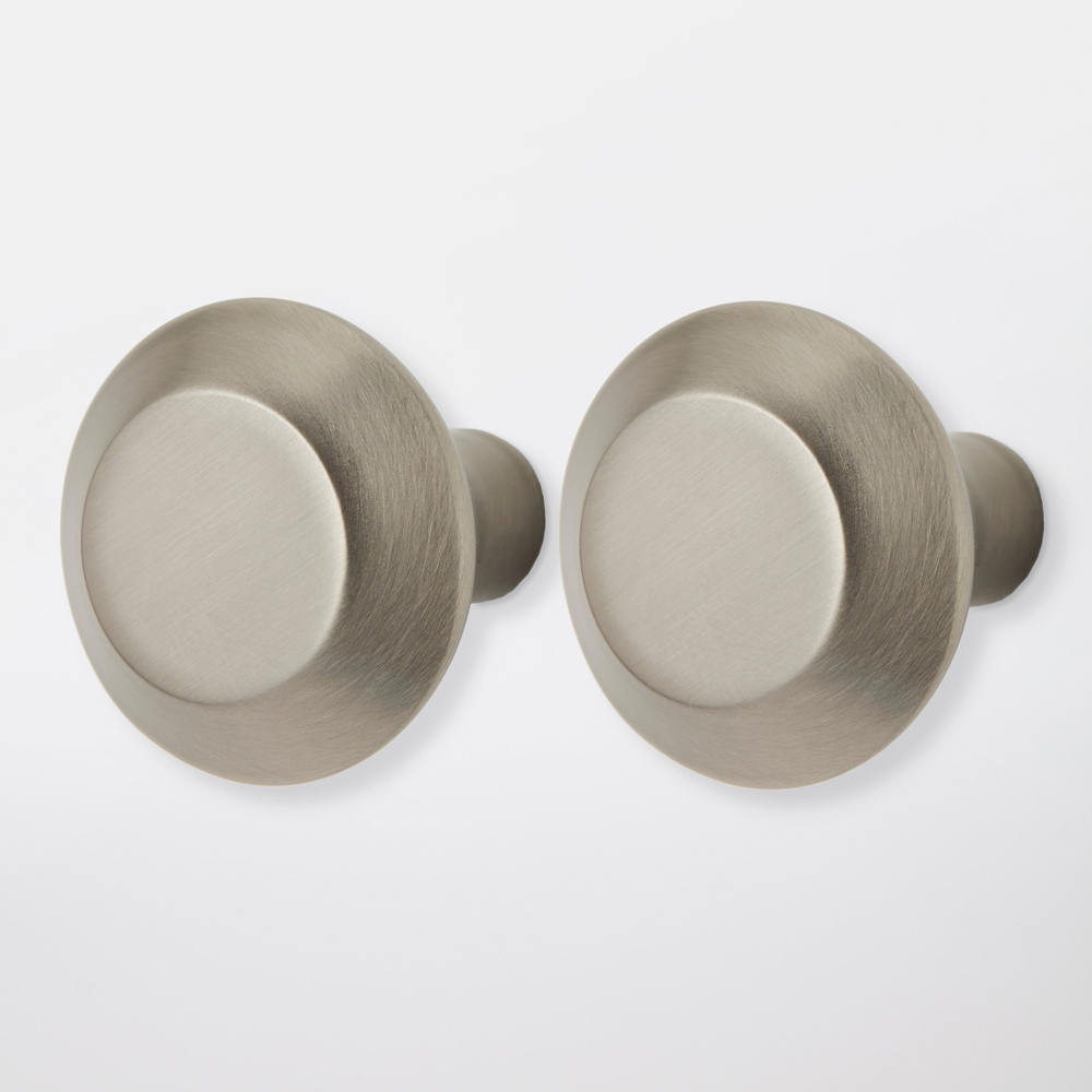 Maner GOODHOME Nutmeg, aluminiu, 3.2 cm, 2 bucati, argintiu