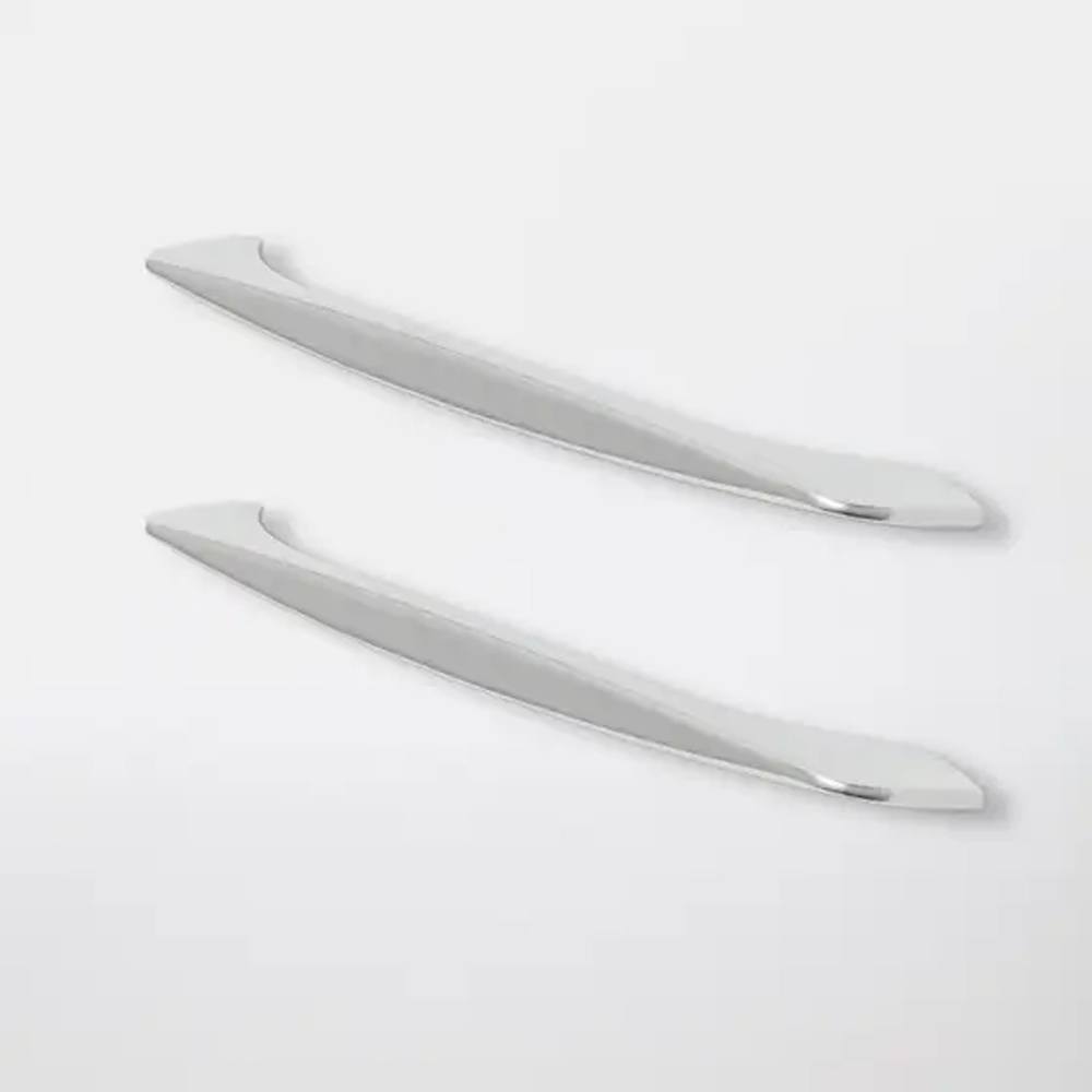 Set manere GOODHOME Cilantro, aluminiu, 21.8 cm, argintiu, 2 bucati