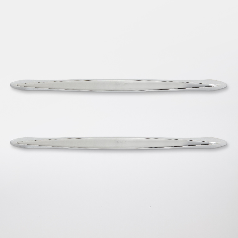 Set manere GOODHOME Cilantro, aluminiu, 21.8 cm, argintiu, 2 bucati