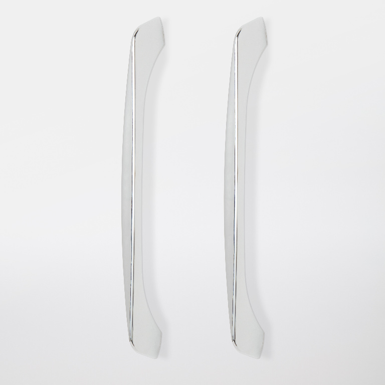 Set manere GOODHOME Cilantro, aluminiu, 21.8 cm, argintiu, 2 bucati