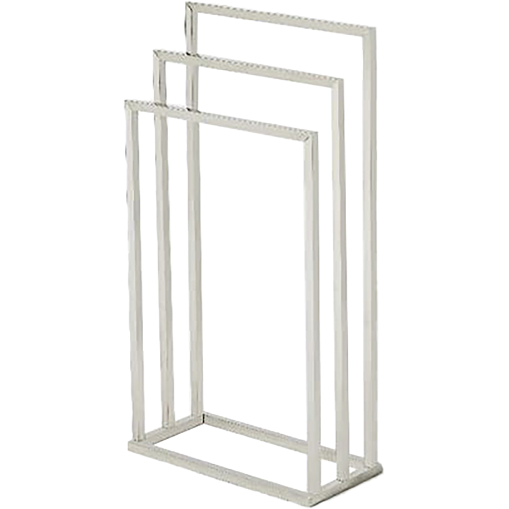 Suport prosop triplu Alessano GOODHOME, 45 x 21.5 x 84.5 cm, otel, argintiu
