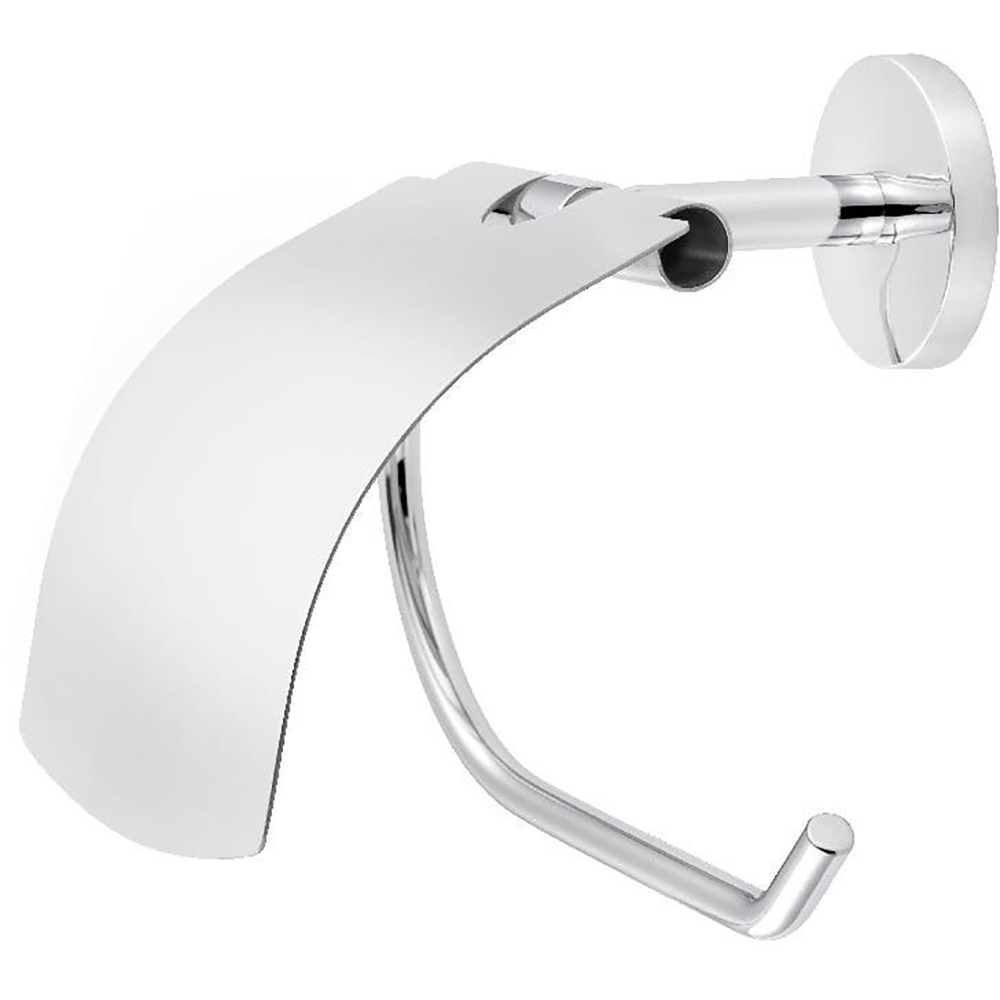 Suport rola hartie igienica Alessano GOODHOME, 16.1 x 8.3 x 15.2 cm, otel, argintiu