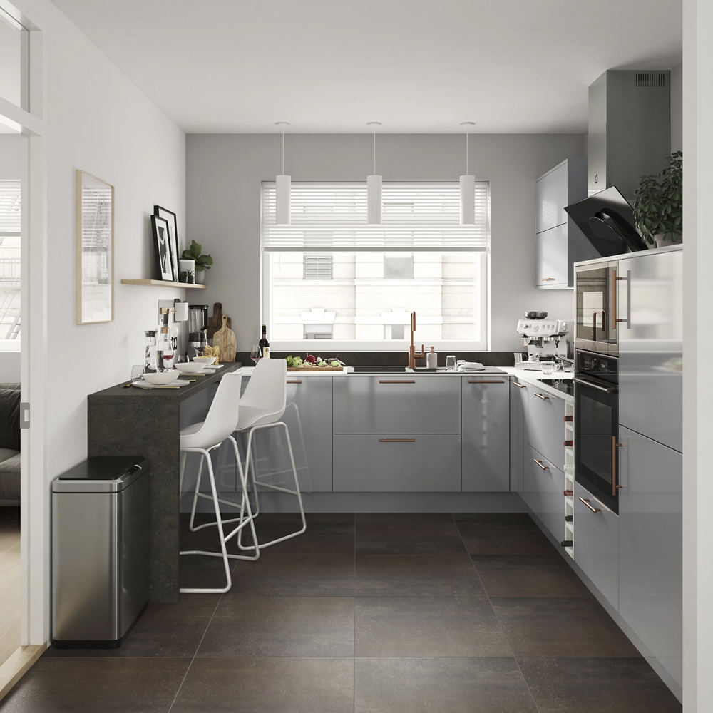 Front usa GOODHOME Alisma, MDF, 24.7 x 71.5 x 1.8 cm, gri