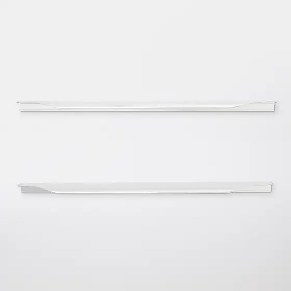 Set manere GOODHOME Andali, metal, 40 cm, nichel, 2 bucati