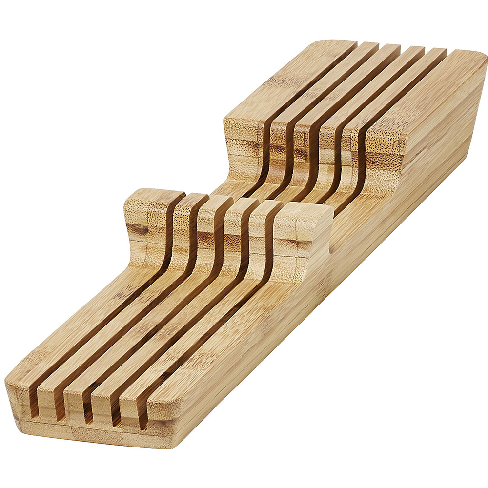 Suport pentru cutite GOODHOME Nitaki, 40 x 9 cm, lemn bambus, maro