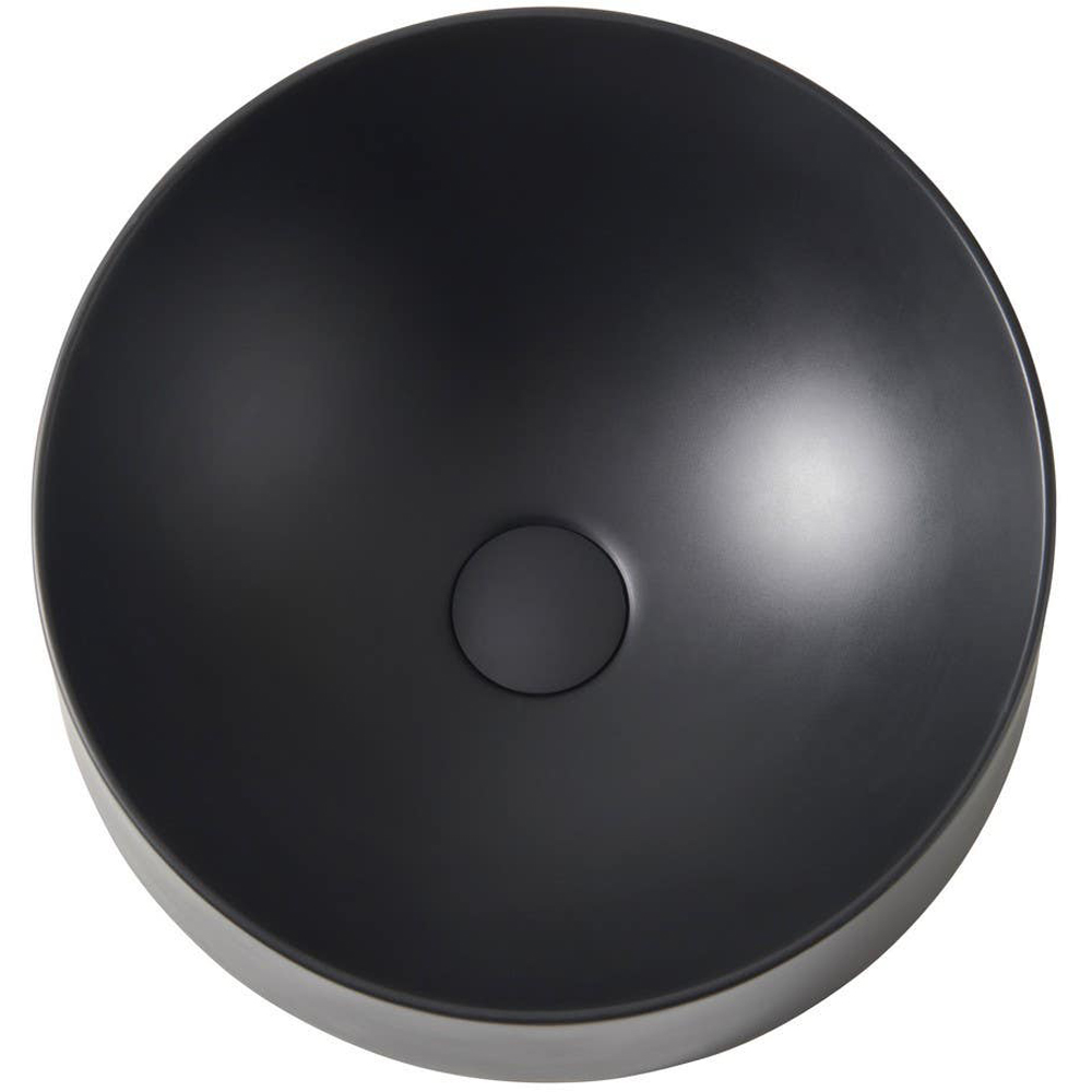 Lavoar pe blat GOODHOME Allos, rasina, 38 cm, negru mat