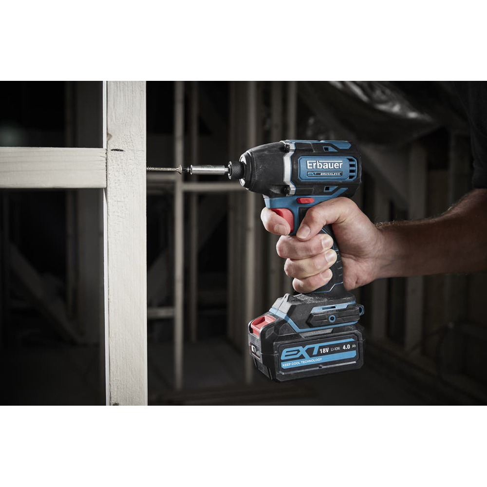 Masina de insurubat cu impact ERBAUER EID18-Li, 18V, 4Ah, 2800rpm, 160Nm