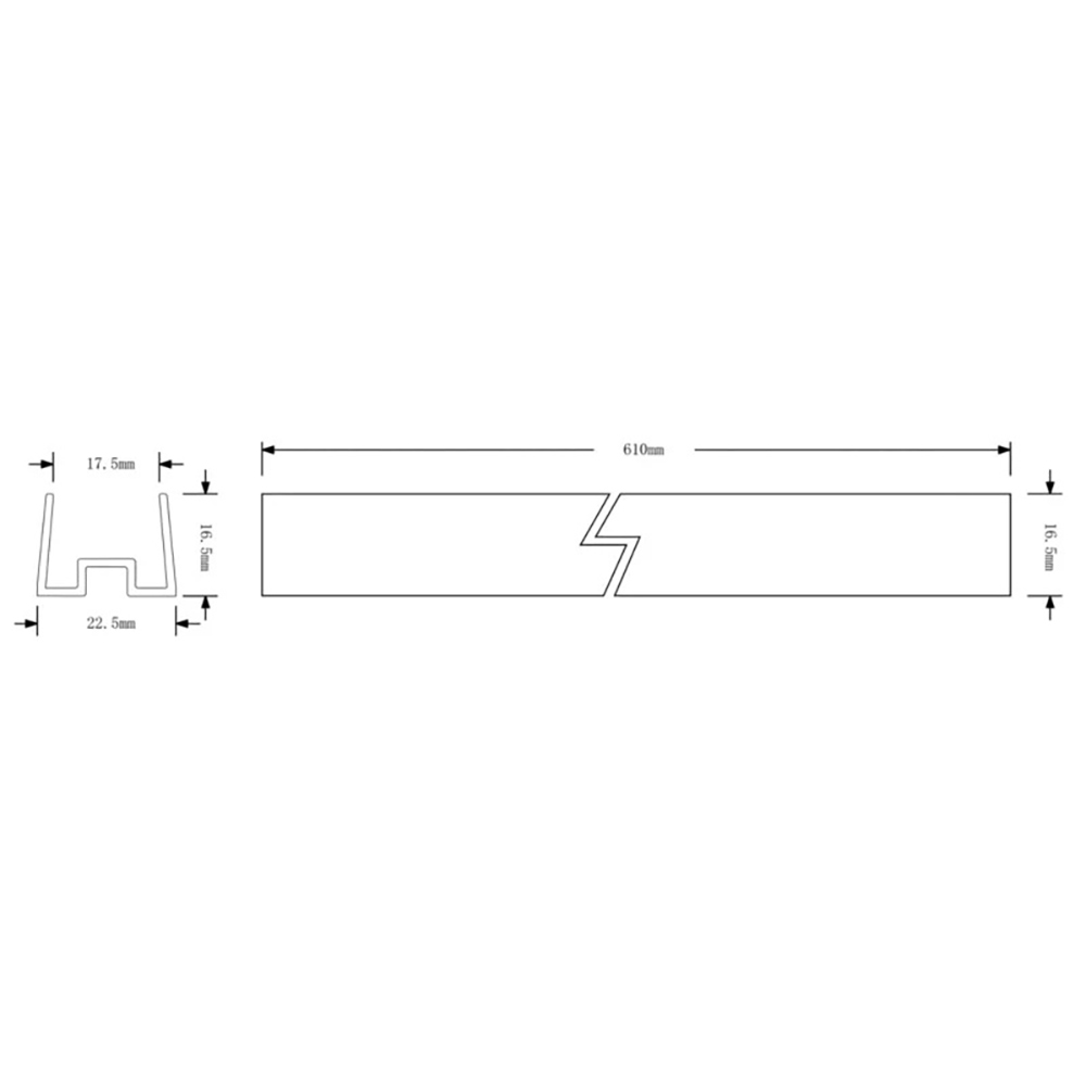 Profil mascare/protectie panou lateral GoodHome Cicely, 61 x 23 x 18 mm, gri-argintiu