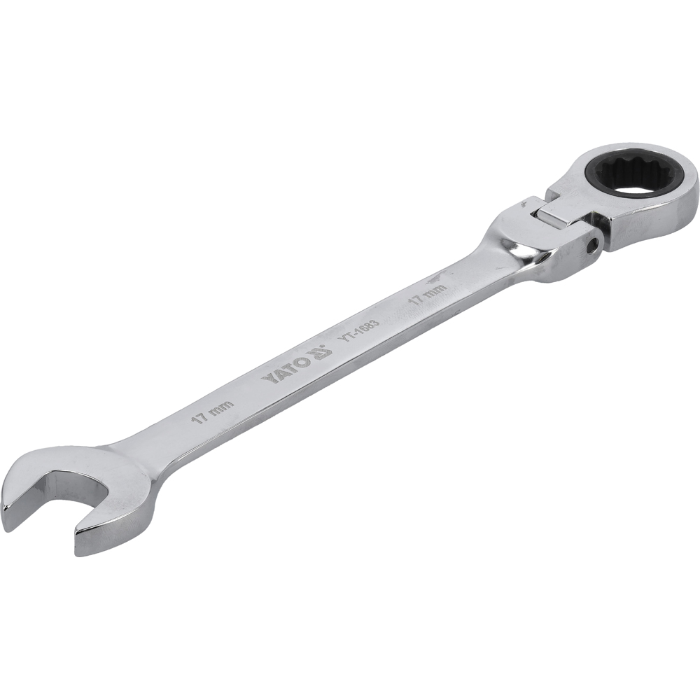 Cheie combinata YATO, 17 mm, Crom-Vanadiu, cap flexibil