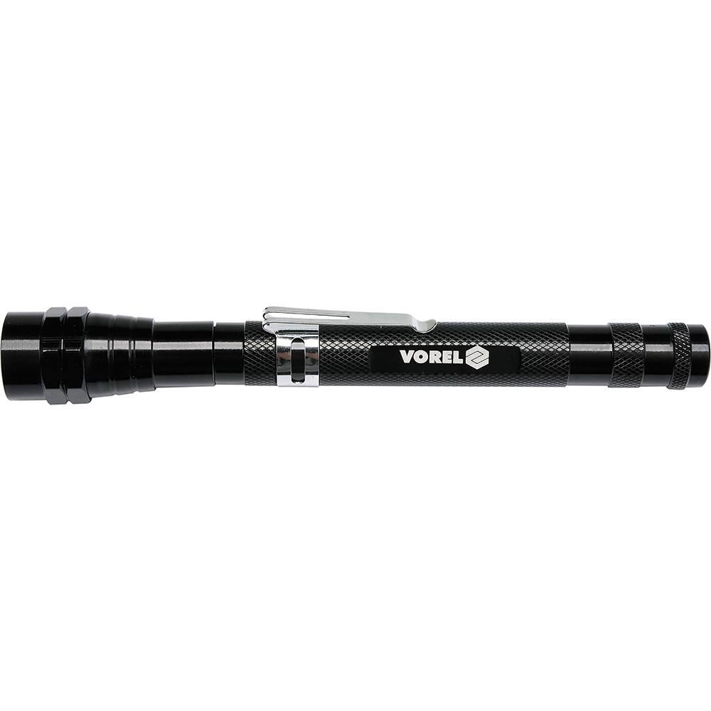 Lampa LED VOREL cu maner telescopic si magnet, negru
