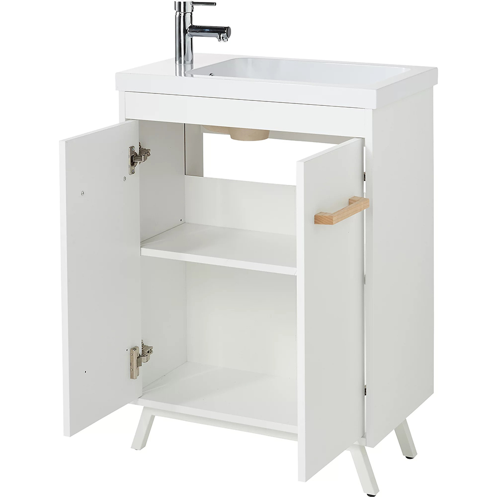 Masca lavoar GOODHOME Ladoga, 60 x 36 x 81 cm, alb mat