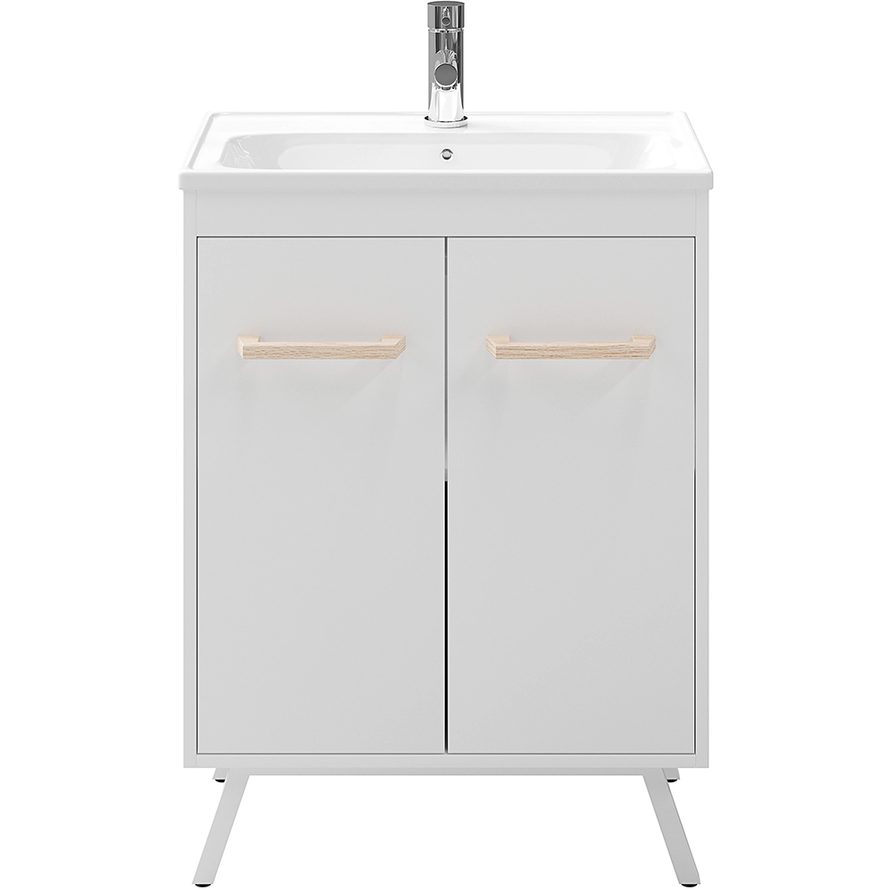 Masca lavoar GOODHOME Ladoga, 60 x 36 x 81 cm, alb mat