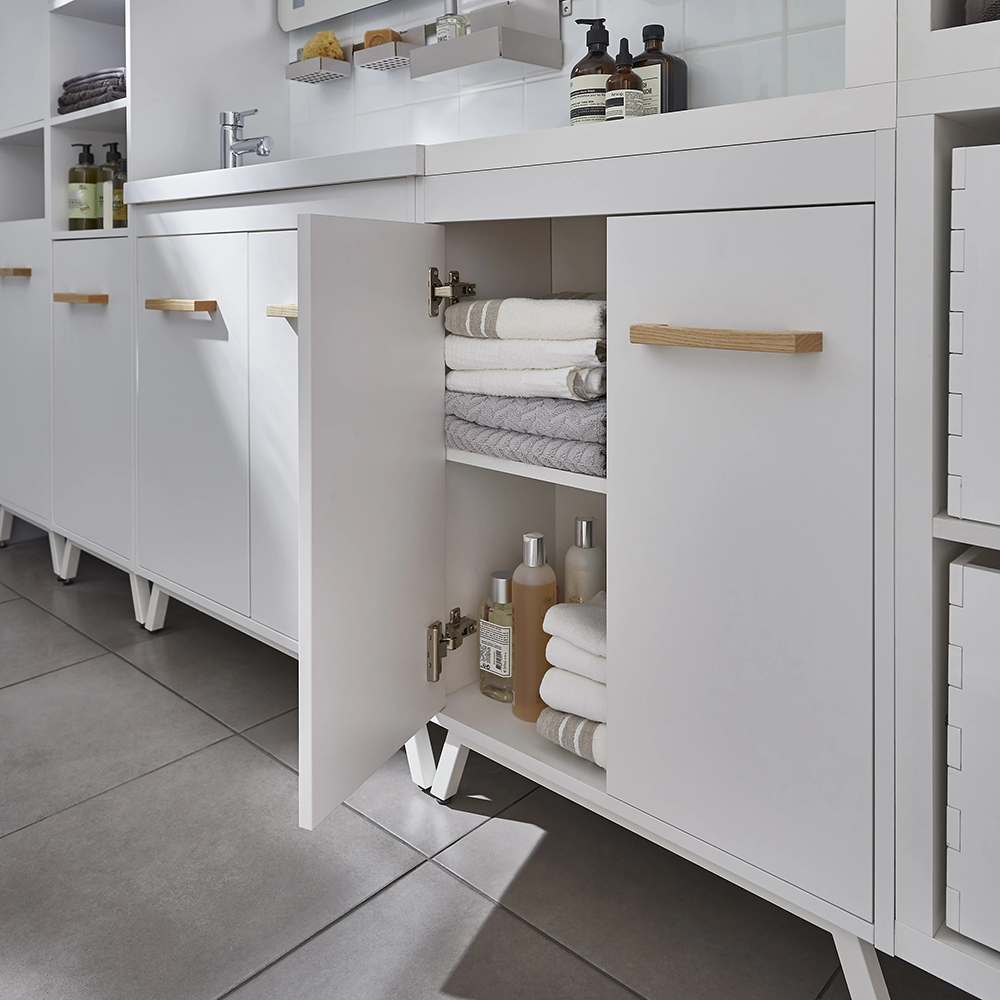 Masca lavoar GOODHOME Ladoga, 60 x 36 x 81 cm, alb mat