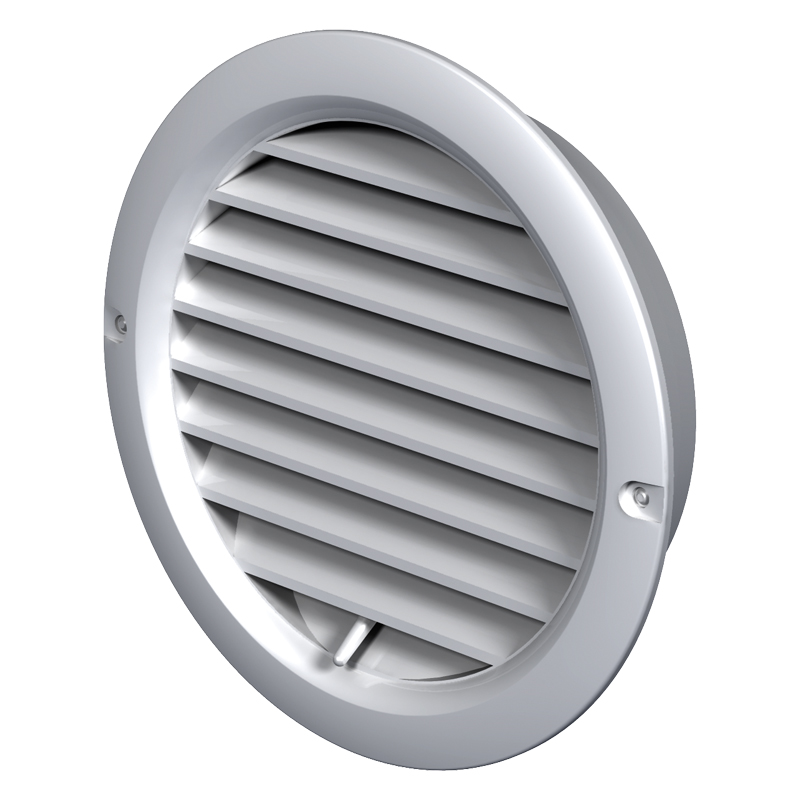 Grila PVC, 100 mm, reglaj manual, alb  Vents