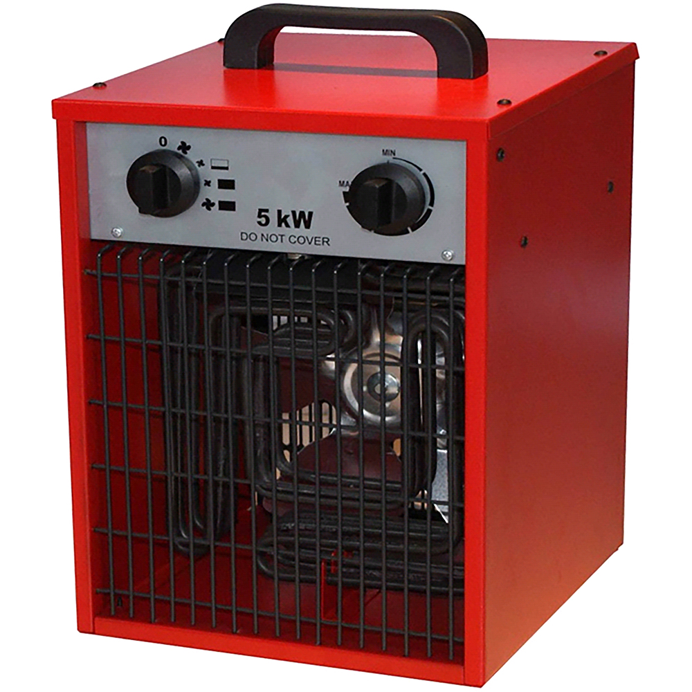 Aeroterma industriala IFH02-400A, 5000W, Termostat reglabil, rosu