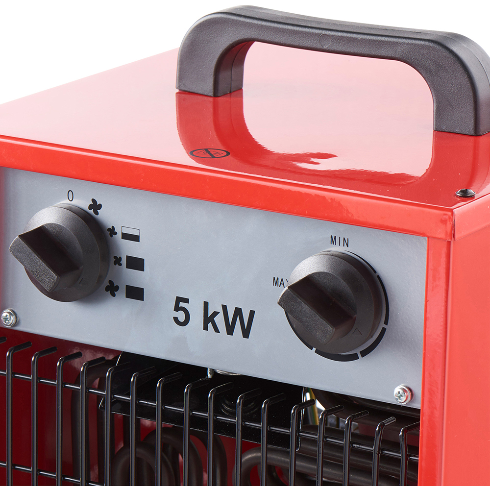 Aeroterma industriala IFH02-400A, 5000W, Termostat reglabil, rosu