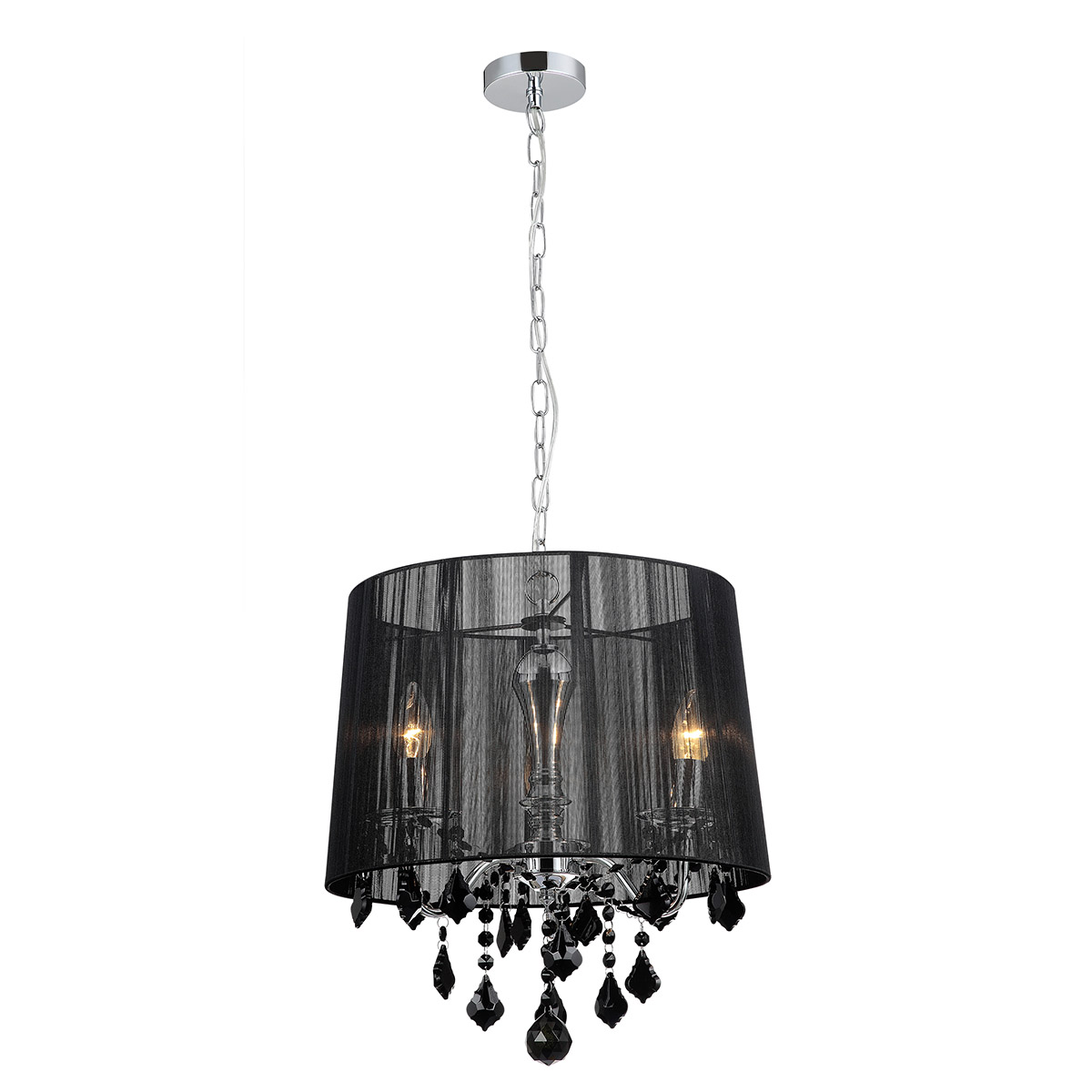 Lustra, negru, 3 x 40 W  Italux Cornelia