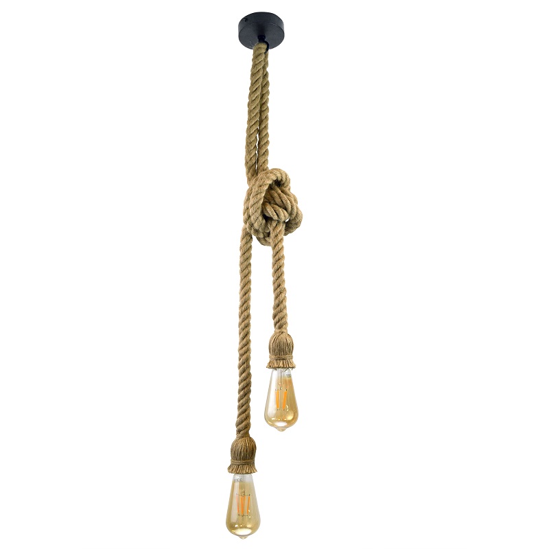 Lustra tip pendul, Maro, 12 W, 2 x E27  Polux Rope