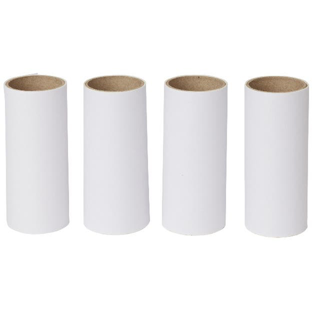 Set 4 rezerve pentru rola de scame, 40100 mm, alb