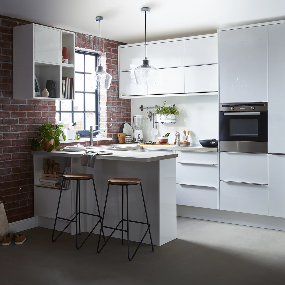 Front usa GOODHOME Alisma, MDF, 59.7 x 11.5 x 1.8 cm, alb