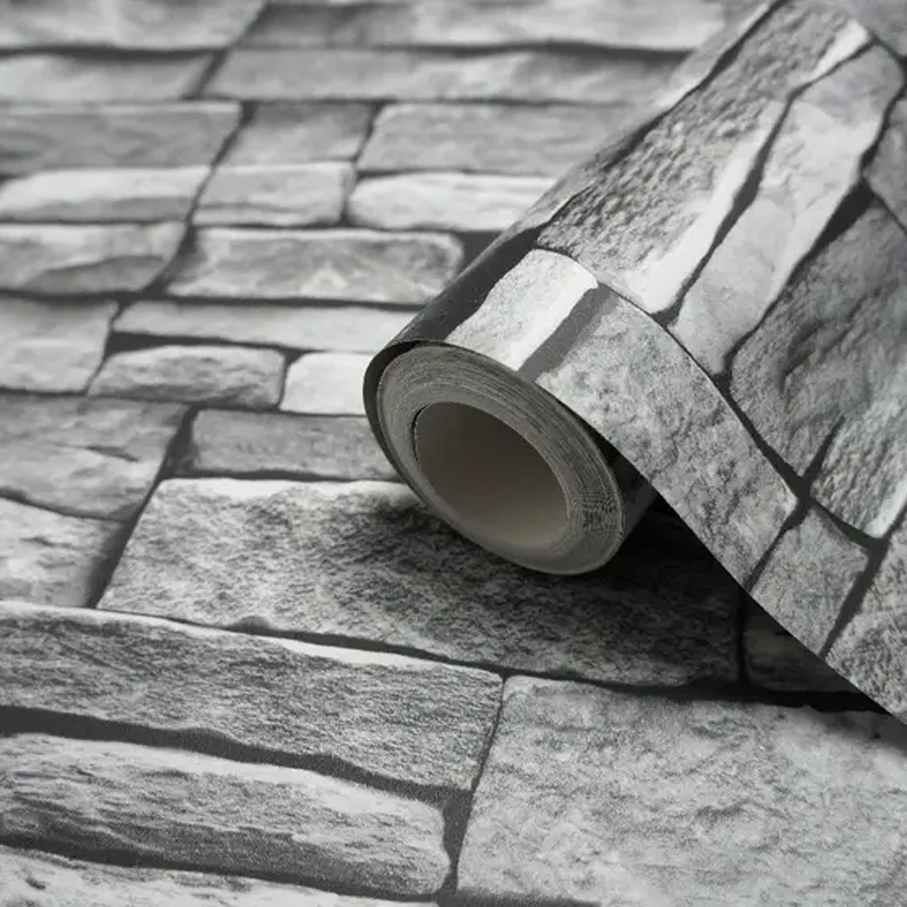 Tapet Arrou Brick 100838958, gri