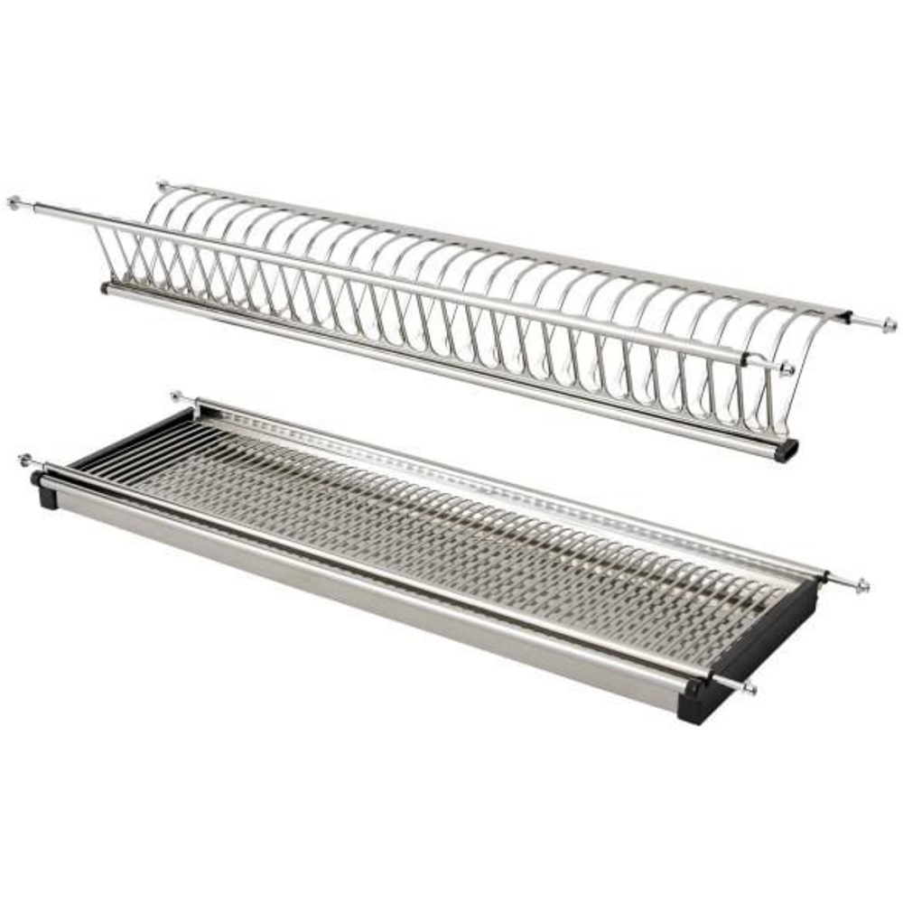 Suport vesela GOODHOME Pebre, 80 x 25 x 12.5cm, otel, argintiu