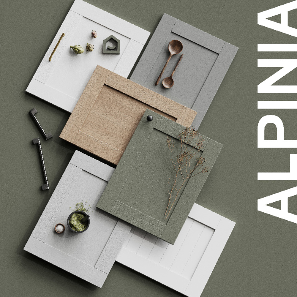 Front usa GOODHOME Alpinia, MDF, 59.7 x 62.6 cm, alb mat