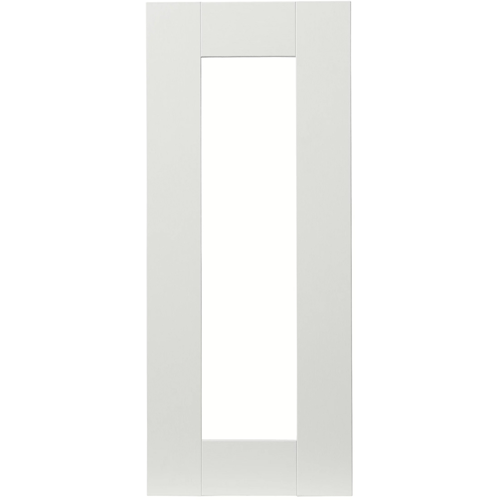 Front usa GOODHOME Alpinia, MDF,Sticla, 29.7 x 71.5 x 1.8 cm, Alb