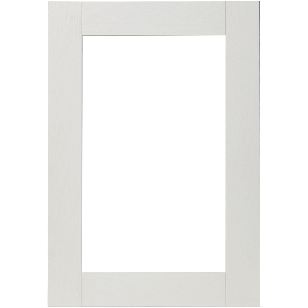 Front usa GOODHOME Alpinia, MDF,Sticla, 49.7 x 71.5 x 1.8 cm, Alb
