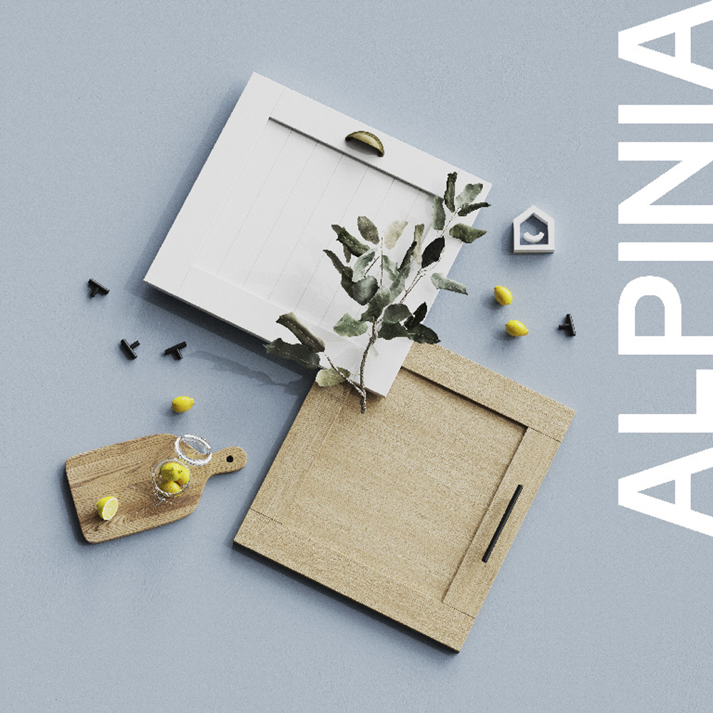 Front usa GOODHOME Alpinia, MDF, 59.7 x 71.5 x 1.8 cm, alb mat
