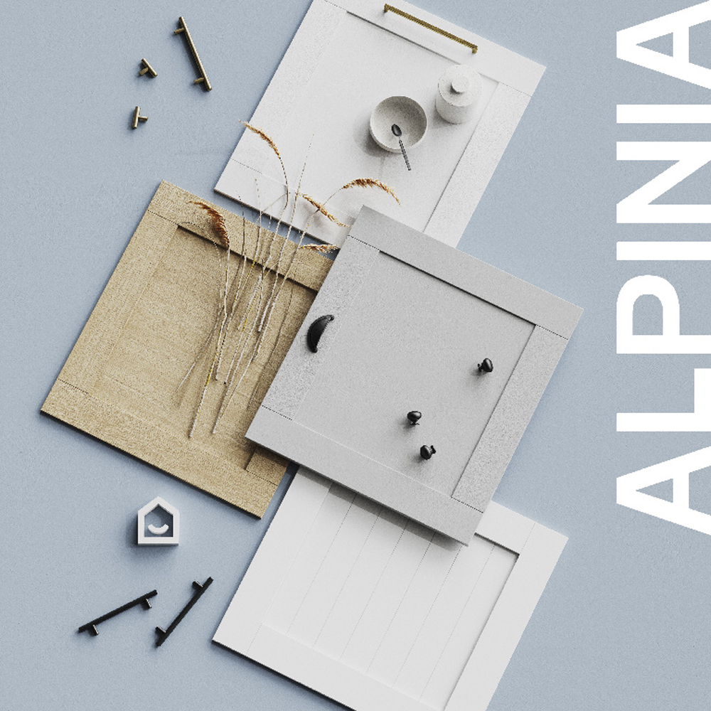 Front usa GOODHOME Alpinia, MDF, 59.7 x 71.5 x 1.8 cm, alb mat