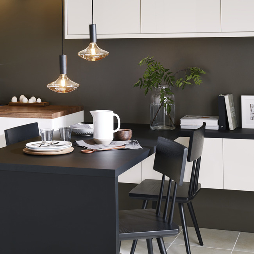 Front usa 3 sertare GOODHOME Stevia, MDF, 79.7 x 71.5 x 1.8 cm , crem