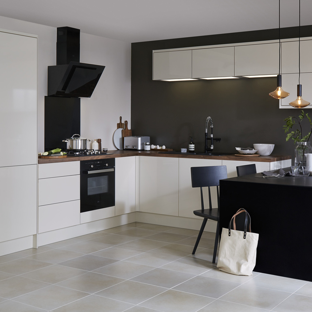 Front usa si sertar GOODHOME Stevia, MDF, 29.7 x 71.5 x 1.8 cm, crem