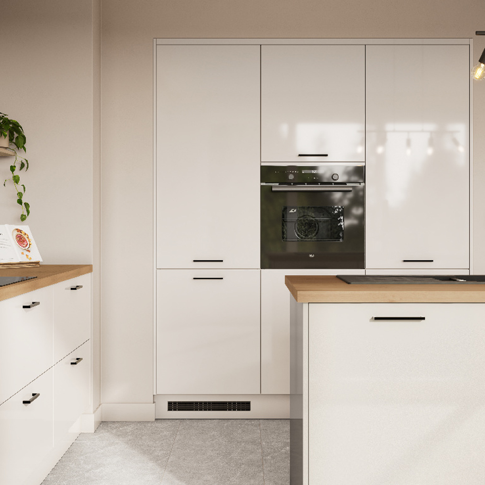 Front usa si sertar GOODHOME Stevia, MDF, 29.7 x 71.5 x 1.8 cm, crem