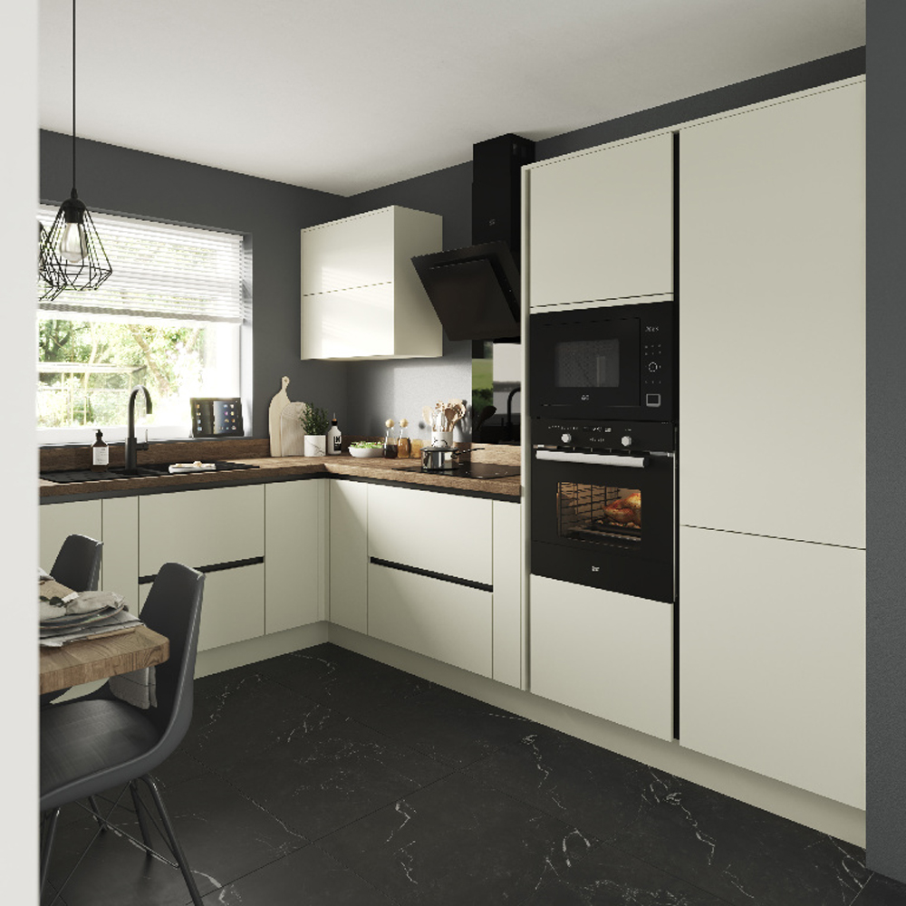 Front usa, sertar GOODHOME Stevia, MDF, 39.7 x 71.5 x 1.8 cm, crem