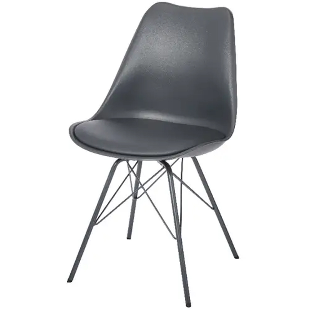 Scaun bucatarie GoodHome Marula, otel, 48 x 84 cm, gri inchis