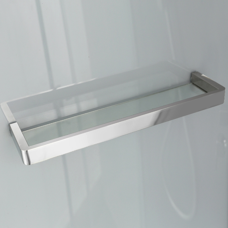 Cabina dus cu hidromasaj GOODHOME Beloya, semirotunda, profil metalic cromat, sticla securizata, 90 x 90 x 220 cm, alb/gri