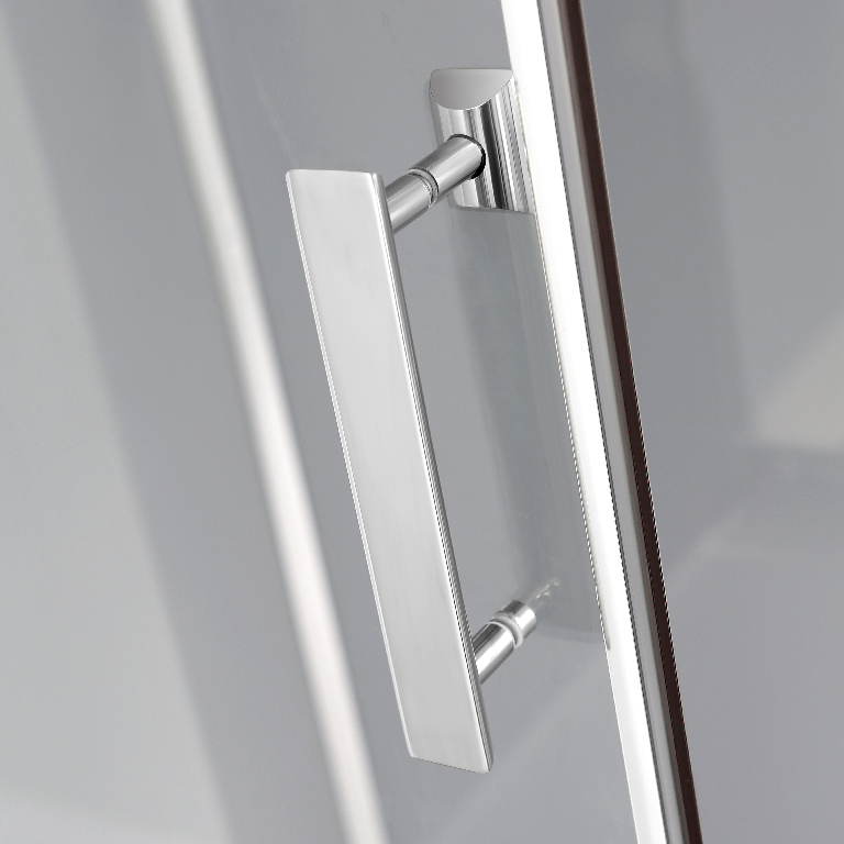 Cabina dus cu hidromasaj GOODHOME Beloya, patrata, profil metalic, sticla securizata, 90 x 90 x 220 cm, gri/alb
