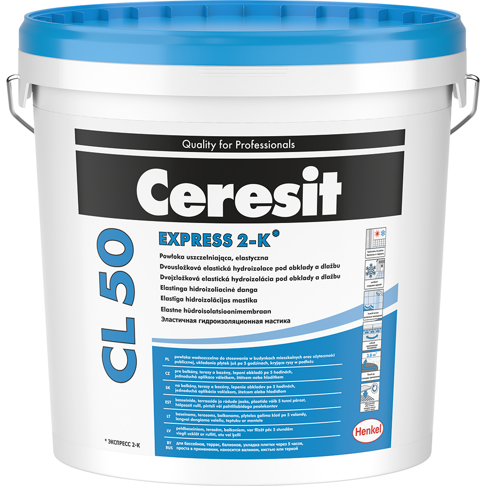 Hidroizolatie flexibila bicomponenta Ceresit CL 50 Express 2-K, 12.5 kg
