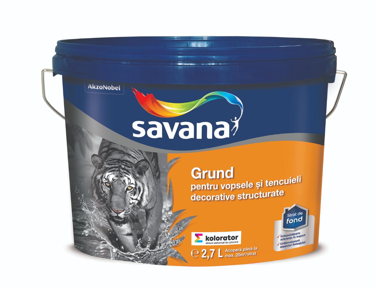 Savana Grund pentru vopsele si tencuieli decorative interior/exterior transparenta 2,7L