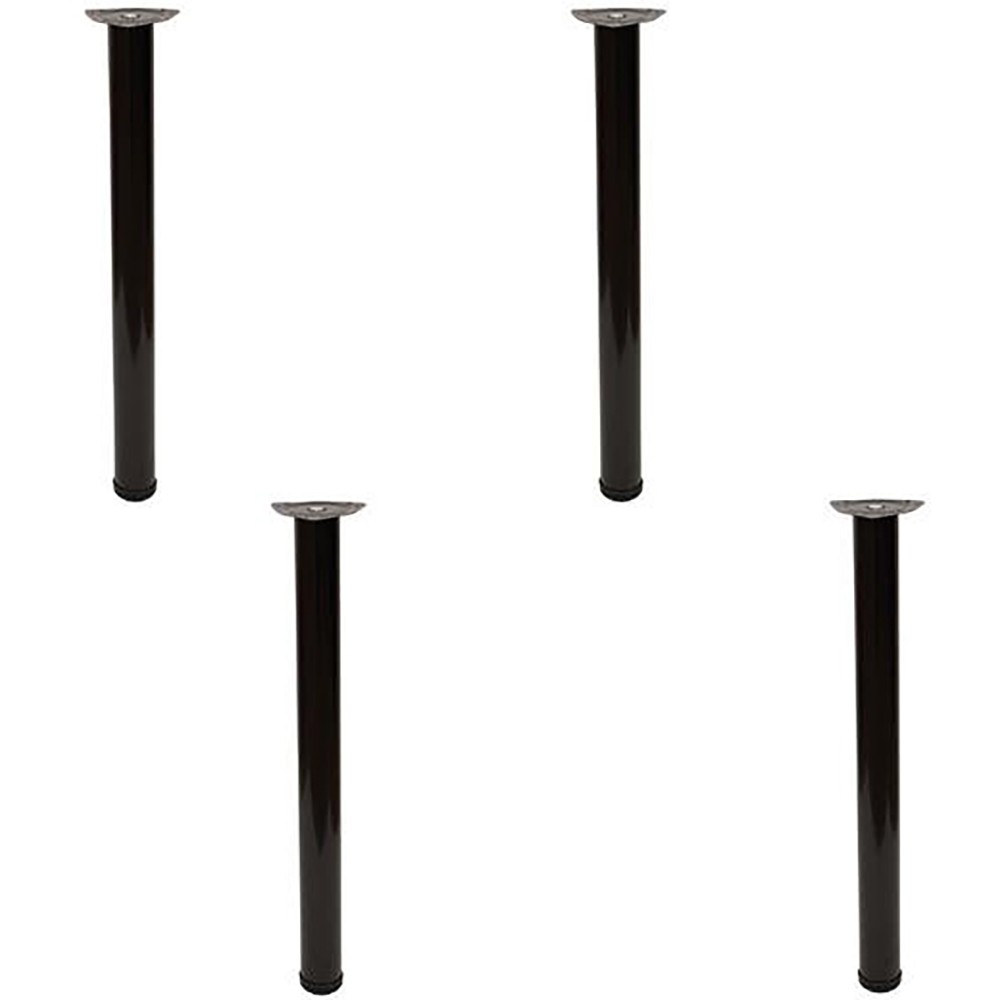 Set picioare masa SITE, 4 bucati, 71x6 cm, otel, negru