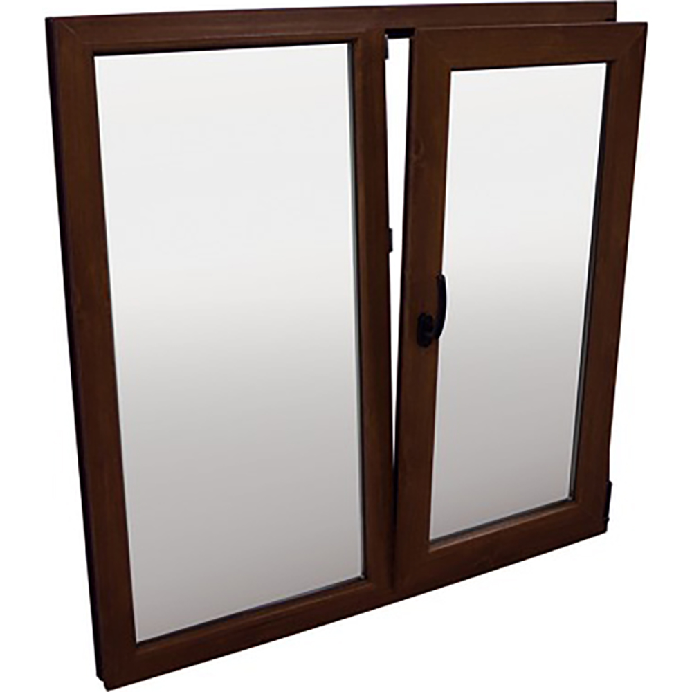 Fereastra termopan FENSTERWELT, PVC, 6 camere, 146 x 116 cm, deschidere oscilobatanta stanga, nuc