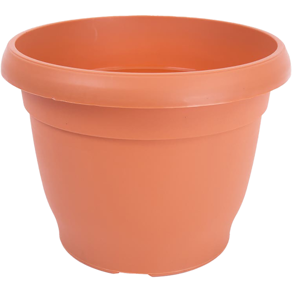 Ghiveci rotund DIANA, plastic, 16.5 cm, maro