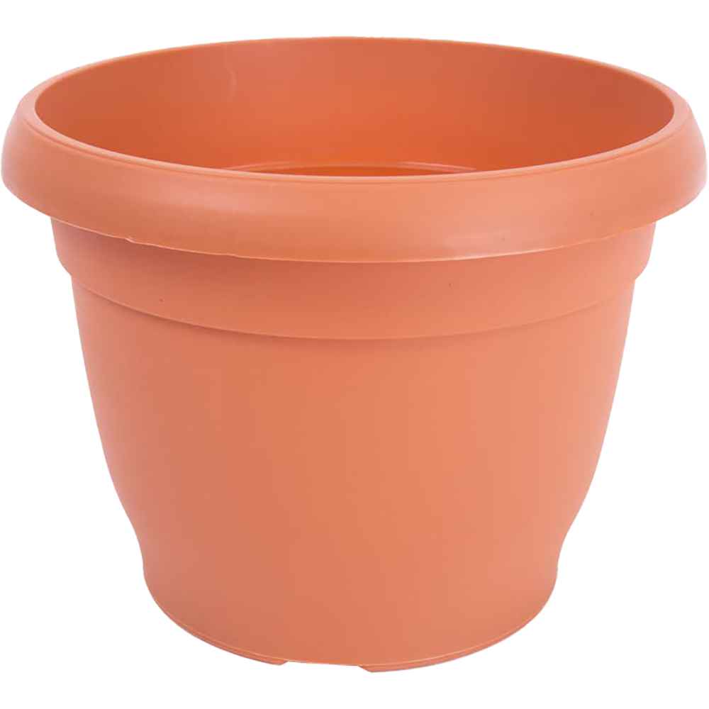Ghiveci rotund DIANA, plastic, 18 cm, maro