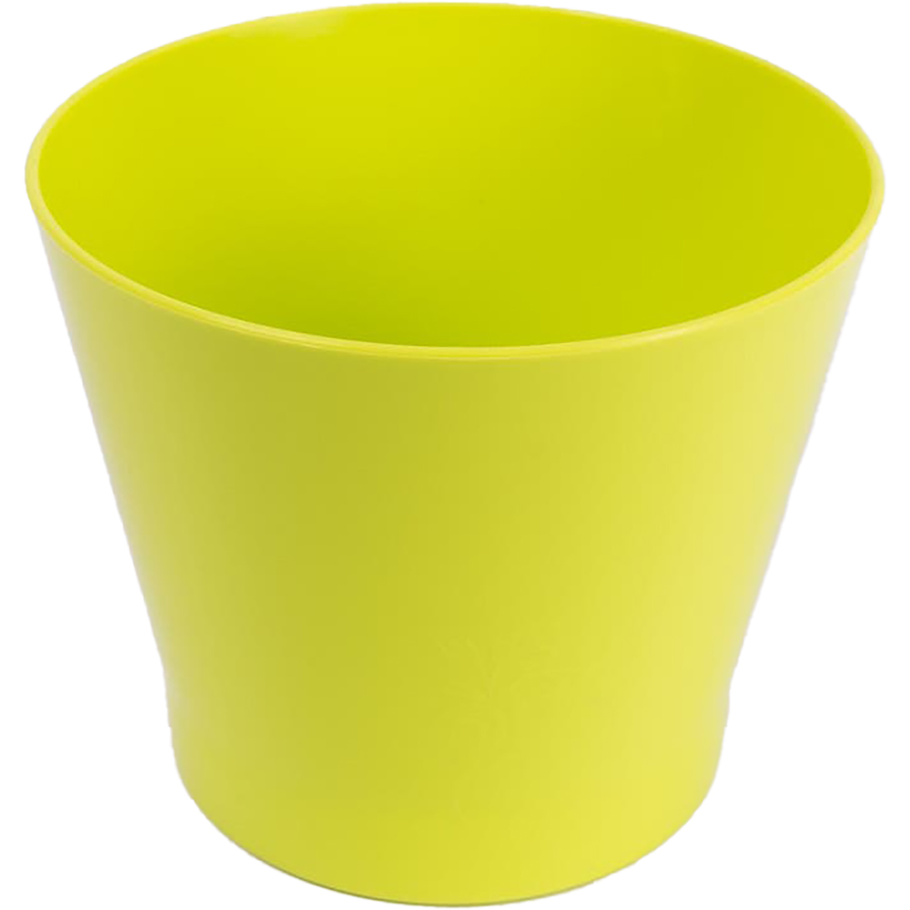 Ghiveci rotund ZINNIA, plastic, 9.5 cm, verde