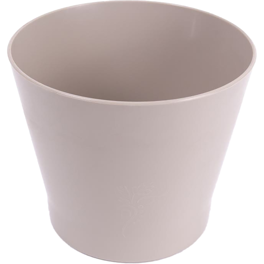 Ghiveci rotund ZINNIA, plastic, 9.5 cm, gri