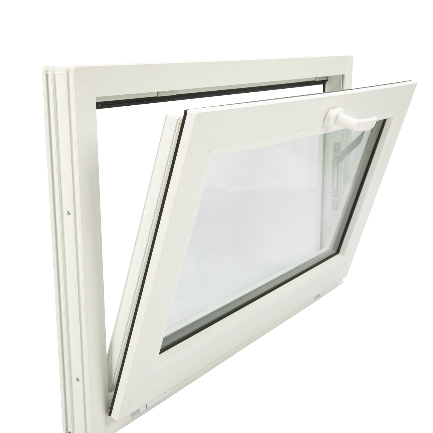 Fereastra termopan FENSTERWELT, PVC, 4 camere, 96 x 56 cm, deschidere oscilanta in jos, alb