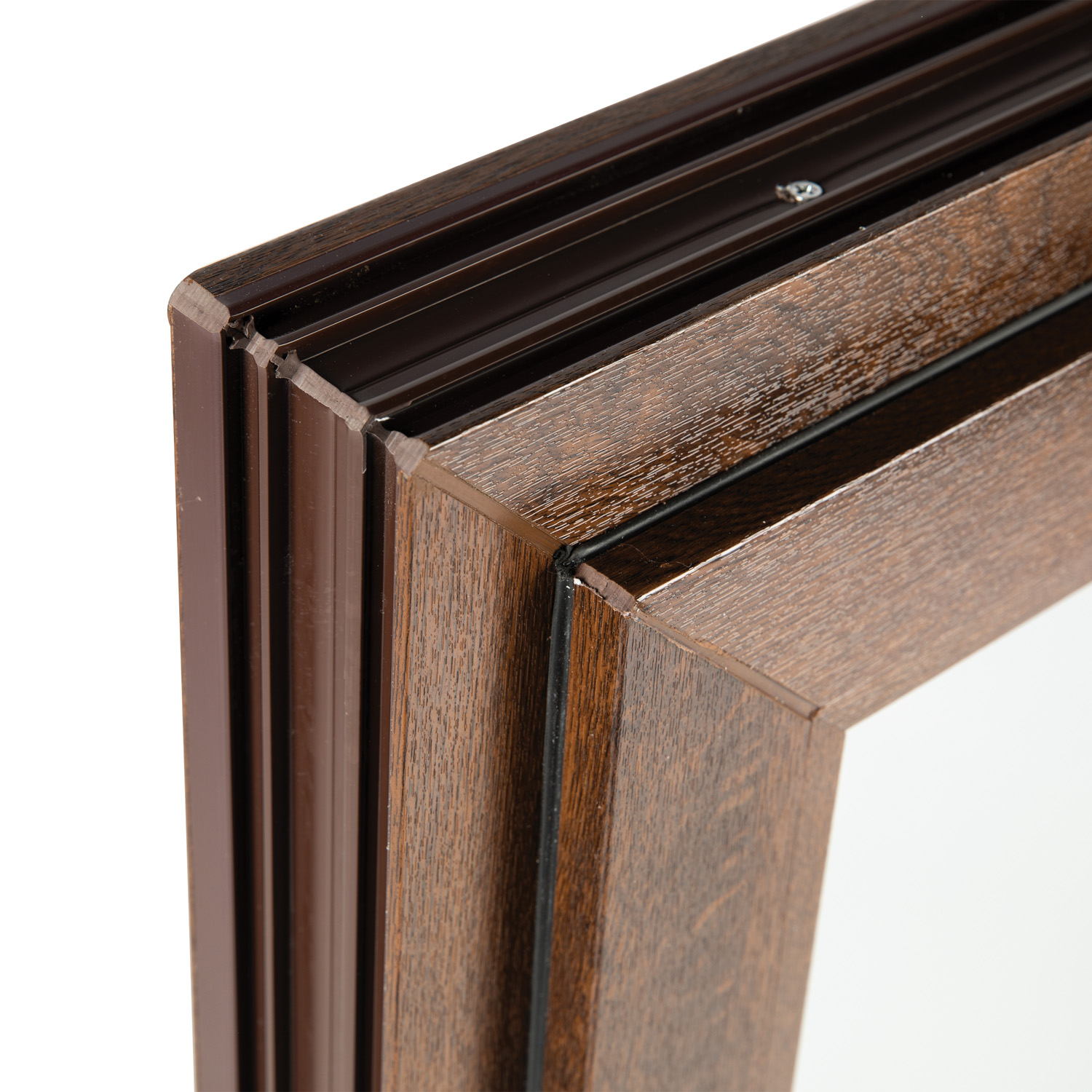 Fereastra termopan FENSTERWELT, PVC, 6 camere, 96 x 56 cm, deschidere oscilanta in jos, nuc