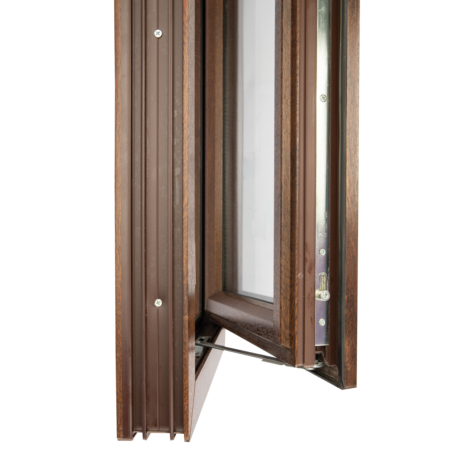 Fereastra termopan FENSTERWELT, PVC, 6 camere, 116 x 56 cm, deschidere oscilanta in jos, nuc
