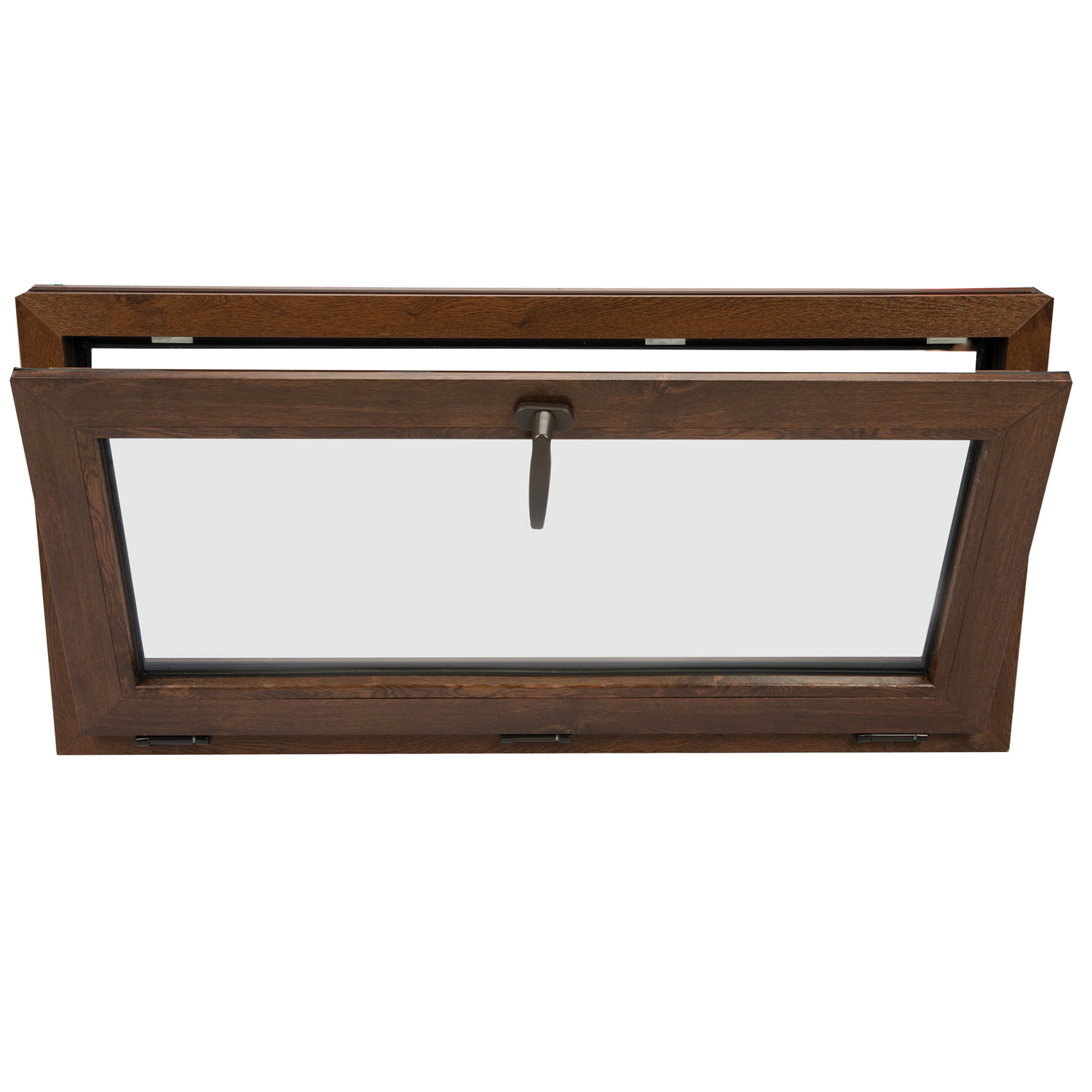 Fereastra termopan FENSTERWELT, PVC, 6 camere, 116 x 56 cm, deschidere oscilanta in jos, nuc